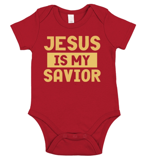 Jesus Is My Savior - Christian Short Sleeve Baby One-Piece