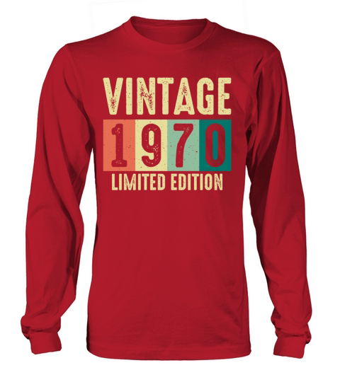 Vintage 1970 birthday gifts for men women bday Women's Long Sleeve