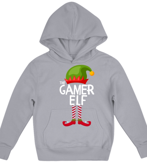 the gamer elf matching christmas family Kids Hoodie