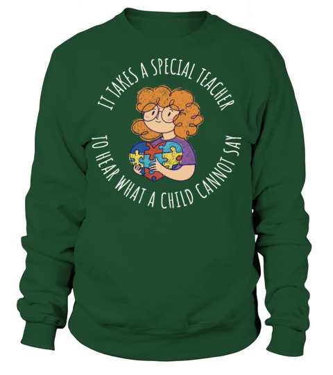 Special Teacher Funny World Autism Day Gift Sweatshirt Unisex
