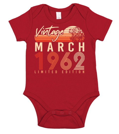 1962 March Vintage Limited Short Sleeve Baby One-Piece