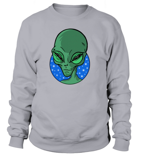 Alien Head In Space With Stars Women's Sweatshirt