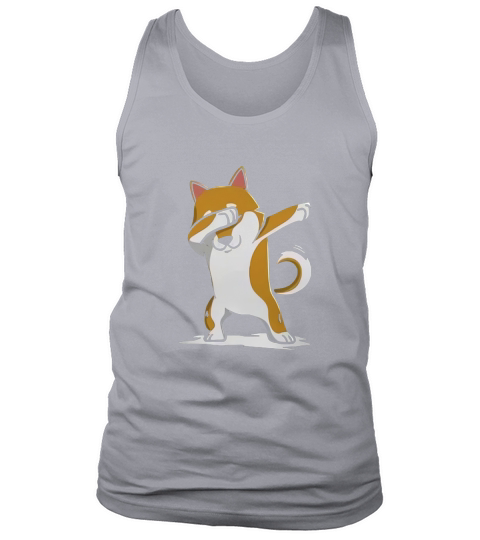 Shiba Inu Cute Dabbing T-Shirt Funny Dab Dance Gift Shirt Tank Top Unisex