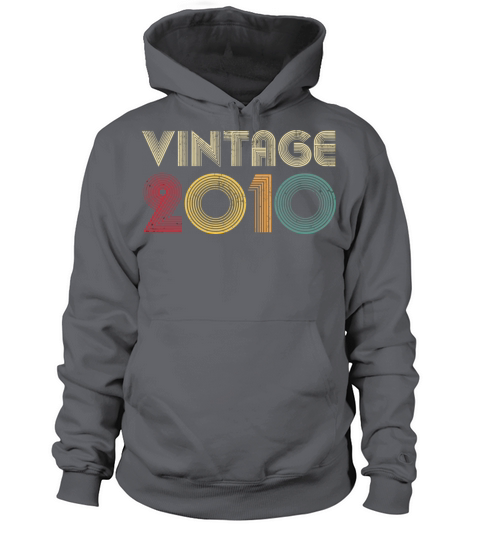 11Th Birthday Gift Idea 2010 Vintage Retro 11 Year Women's Hoodie