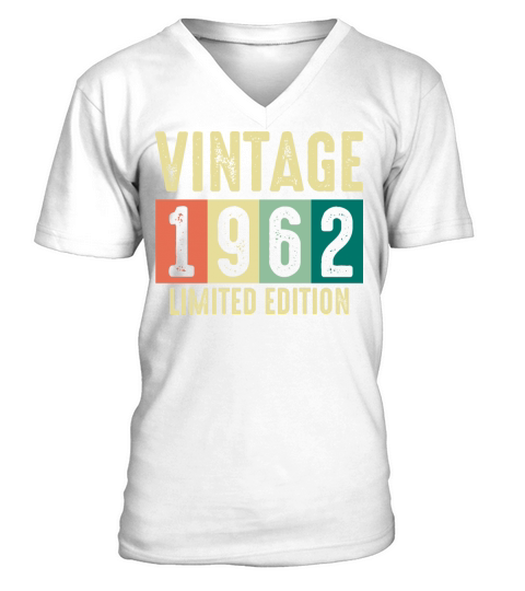 Vintage 1962 - 60 years old - 60th birthday gift V-Neck T-shirt