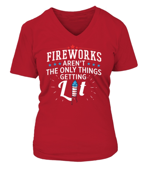 Fireworks 4th July Women's V-Neck T-shirt