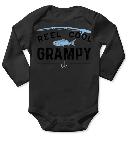 Reel Cool Grampy - Fishing Grandpabow hunterbow hu Long Sleeve Baby One-Piece