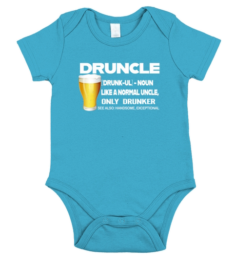 Druncle Beer Funny Gift Short Sleeve Baby One-Piece