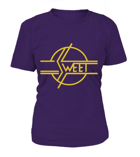 New THE SWEET BAND Glam 70s Classic Rock Band 70s Women's T-Shirt