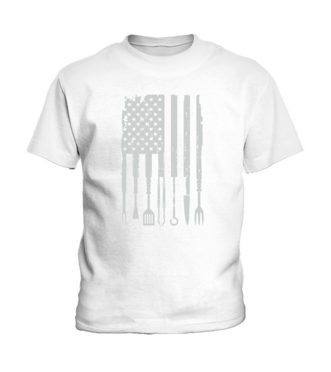 Vintage BBQ Smoker Grilling Barbecue Pitmaster American Flag Premium Kids T-Shirt