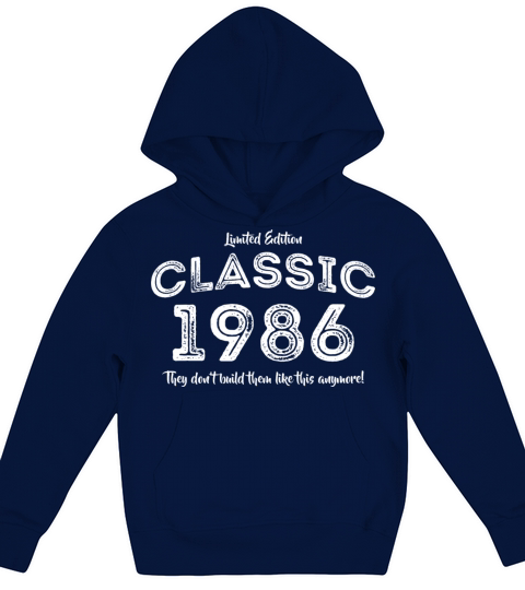 Classic Vintage 1986 35th Birthday For 35 Year Old Kids Hoodie