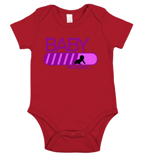 Baby is downloading for birth Short Sleeve Baby One-Piece