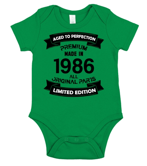 Premium Vintage 1986 Short Sleeve Baby One-Piece