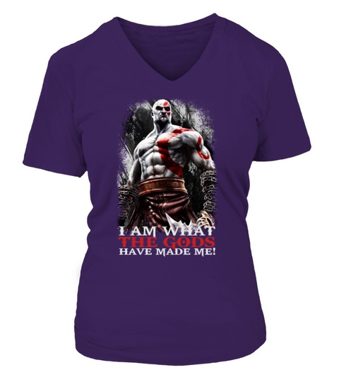 I am what the Gods have made me Kratos V-neck T-Shirt Woman