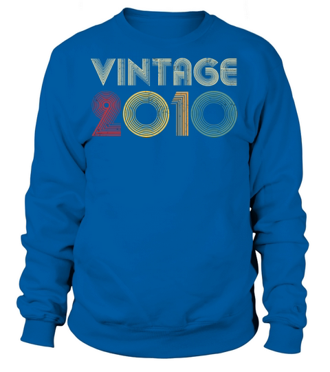 11Th Birthday Gift Idea 2010 Vintage Retro 11 Year Women's Sweatshirt