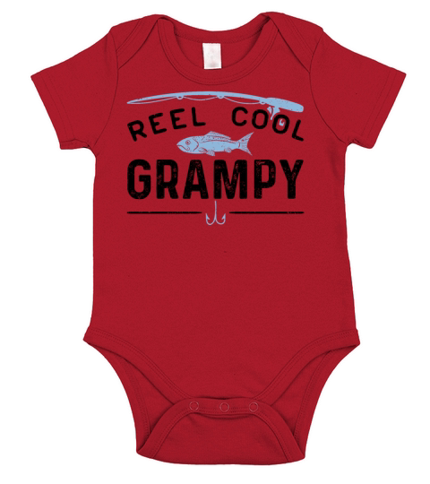Reel Cool Grampy - Fishing Grandpabow hunterbow hu Short Sleeve Baby One-Piece