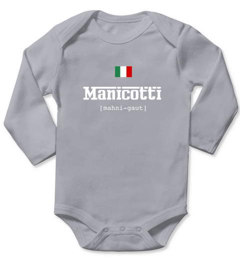 Italian Manicotti Brooklyn Long Sleeve Baby One-Piece