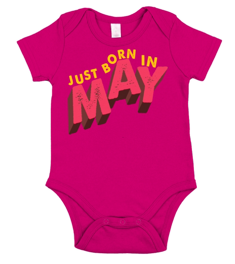 Just Born In May Short Sleeve Baby One-Piece
