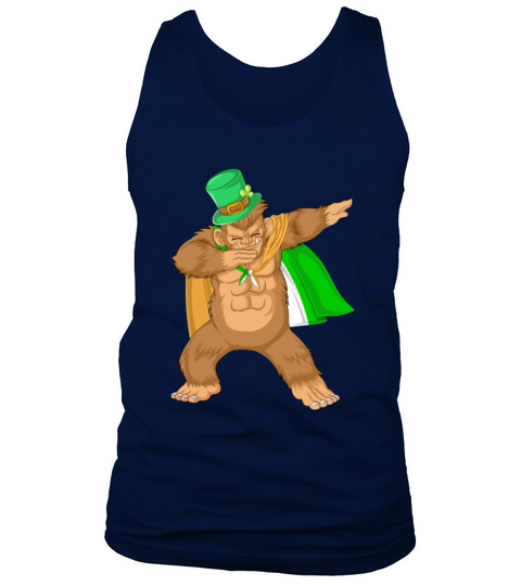 dabbing bigfoot st patricks day Men's Tank Top
