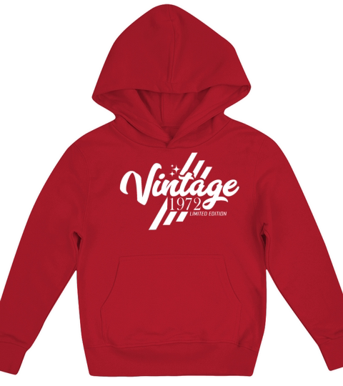 50th Birthday Vintage 1972 Kids Hoodie