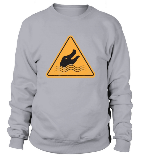 Traffic Sign Alligators Danger Gift Idea Women's Sweatshirt