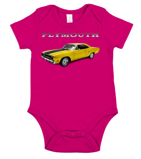 1970 Plymouth Road Runner Yellow Short Sleeve Baby One-Piece
