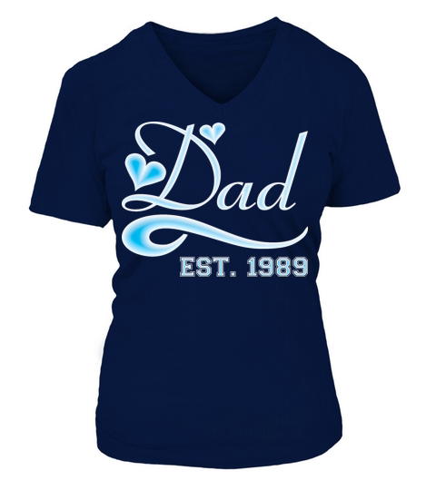 Dad Established 1989 Happy Fathers Day Women's V-Neck T-shirt