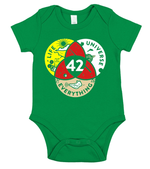 42 the answer to life the universe and everything Short Sleeve Baby One-Piece