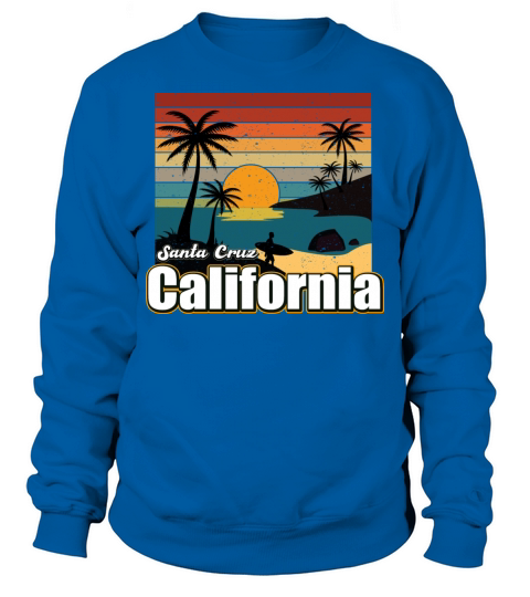 Vintage 70s 80s Style Santa Cruz Ca Surfing Men's Sweatshirt