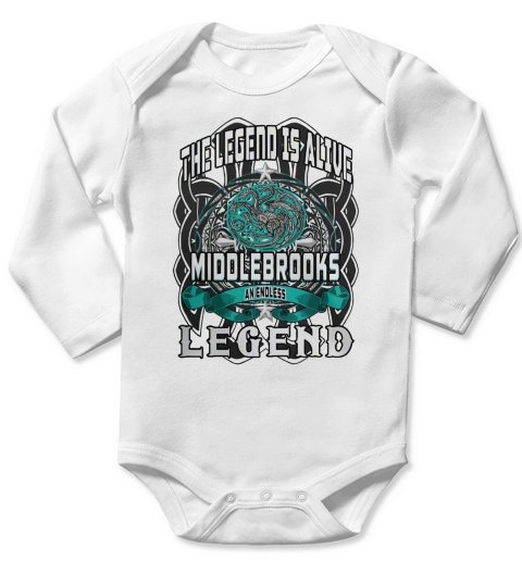 MIDDLEBROOKS ENDLESS LEGEND 3 HEAD DRAGON Long Sleeve Baby One-Piece