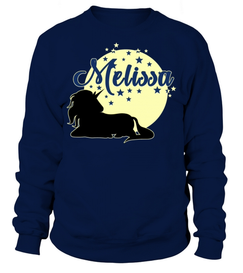 Melissa cute first name unicorn Sweatshirt Unisex