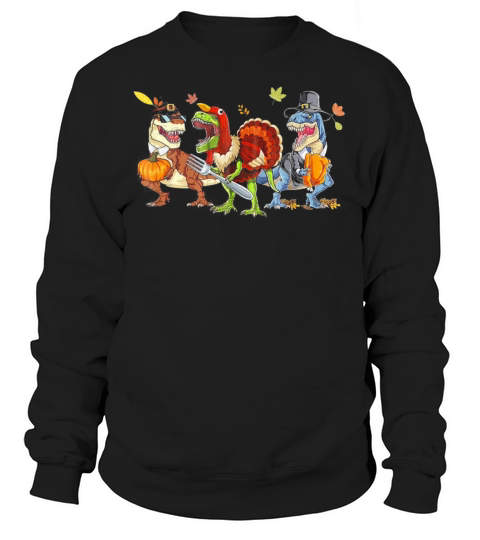 Dinosaur Thanksgiving Boys Turkey Saurus Witch Men's Sweatshirt