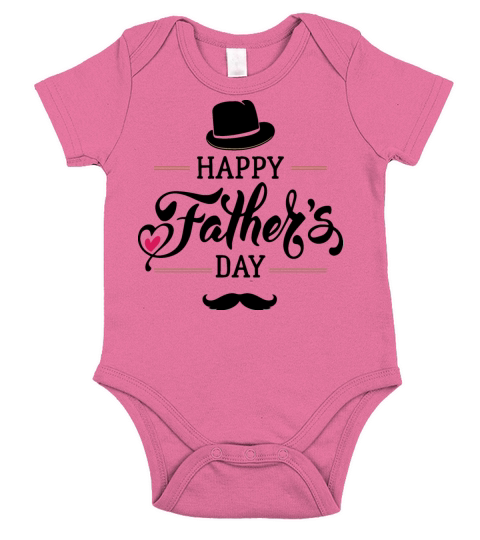 happy fathers day t shirt Short Sleeve Baby One-Piece