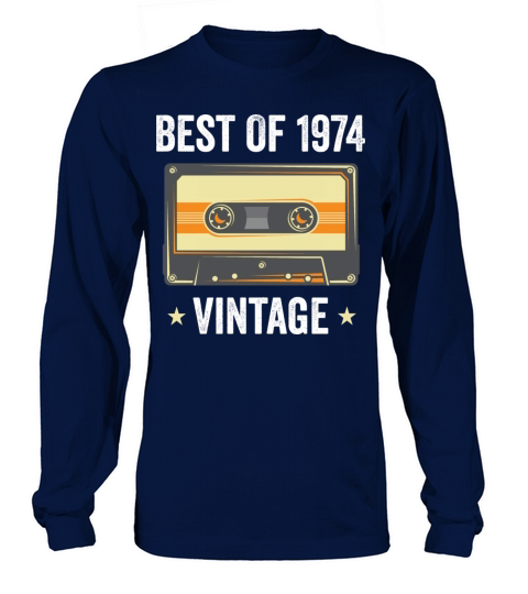 Best of 1974 Vintage - 47th Birthday Cassette Tape Women's Long Sleeve