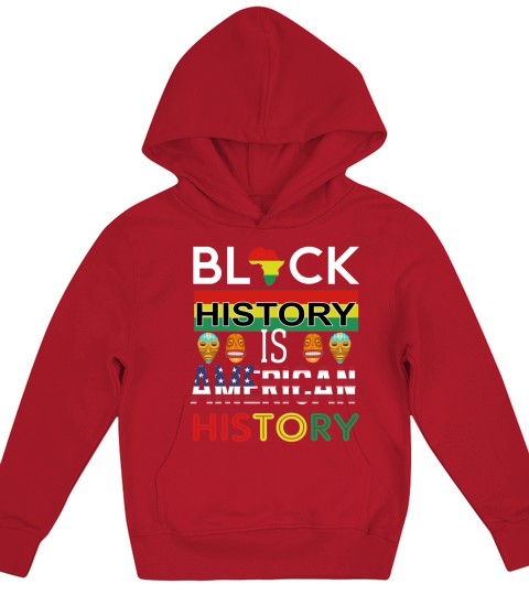 Black History Is American History Month Gift Face Kids Hoodie
