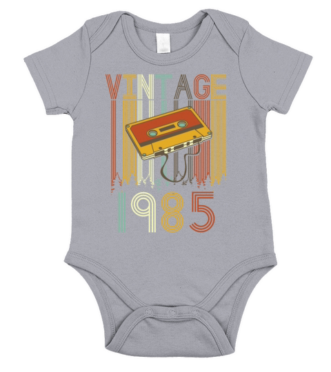 Vintage 1985 Retro Short Sleeve Baby One-Piece