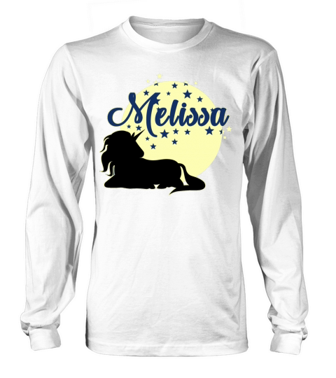 Melissa cute first name unicorn Long sleeved Unisex