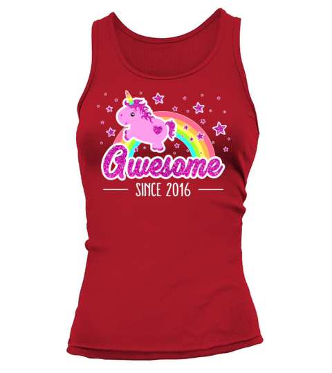 Awesome Since 2016 Birthday Year Of Birth Unicorn Women's Tank Top