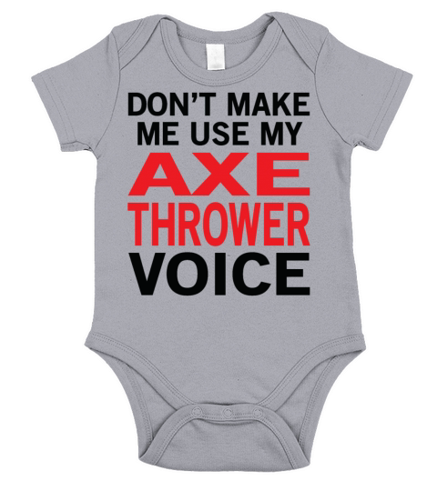 Axe Thrower Voice Funny Artist Sayings Short Sleeve Baby One-Piece
