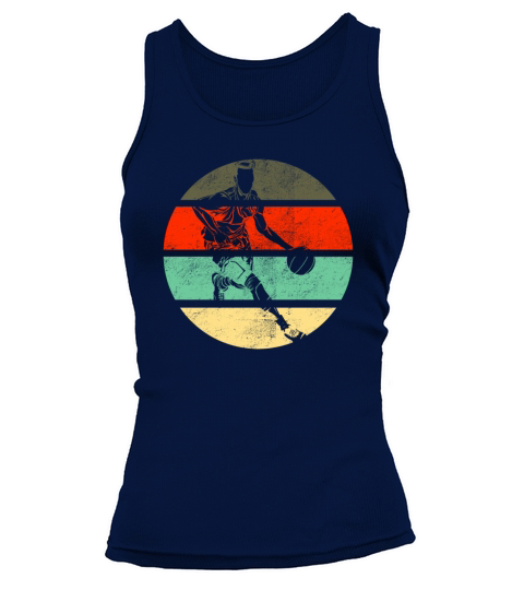 Basketball Dunking Ball Basket Sport Retro Vintage Women's Tank Top