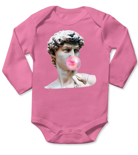 Statue Bubble Gum Long Sleeve Baby One-Piece