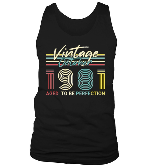 Born 1981 October Vintage Gift Idea Men's Tank Top