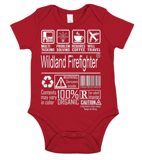 Wildland Firefighter Short Sleeve Baby One-Piece