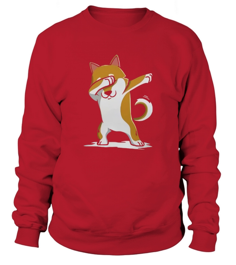 Shiba Inu Cute Dabbing T-Shirt Funny Dab Dance Gift Shirt Sweatshirt Unisex