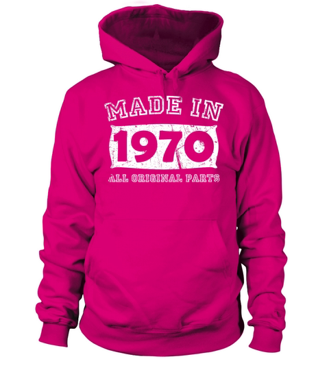 made in 1970 birth day all original parts Men's Hoodie