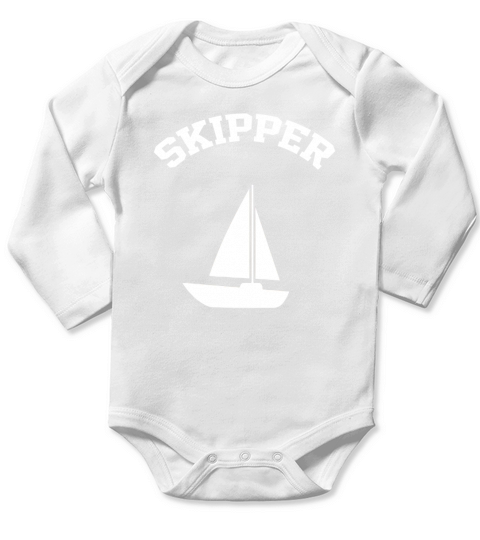 Skipper captain boat Long Sleeve Baby One-Piece