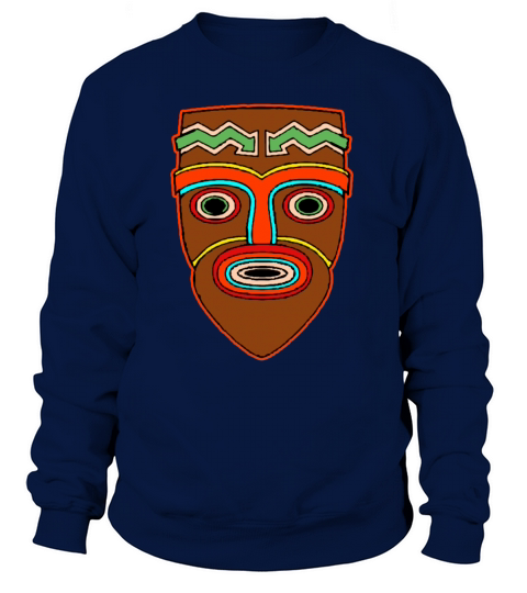 Tiki Face Totem Mask TShirt Hawaiian Luau Party Women's Sweatshirt