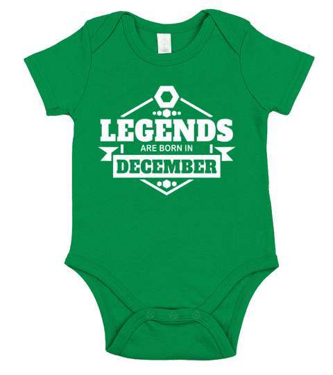legend are born in december Short Sleeve Baby One-Piece