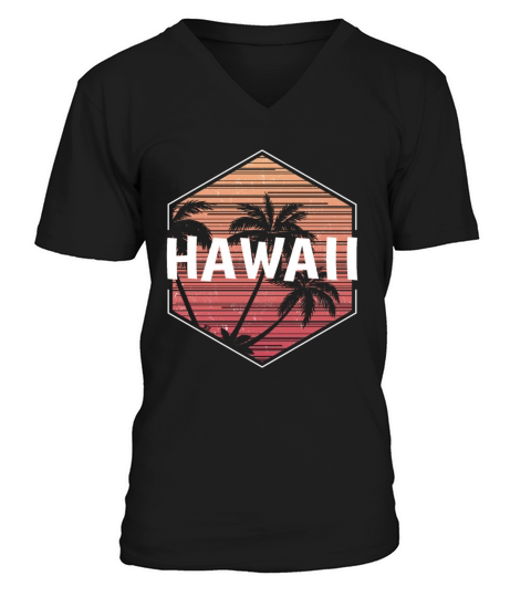 Hawaii Oahu Maui Beach Vacation Souvenir Men's V-Neck T-shirt