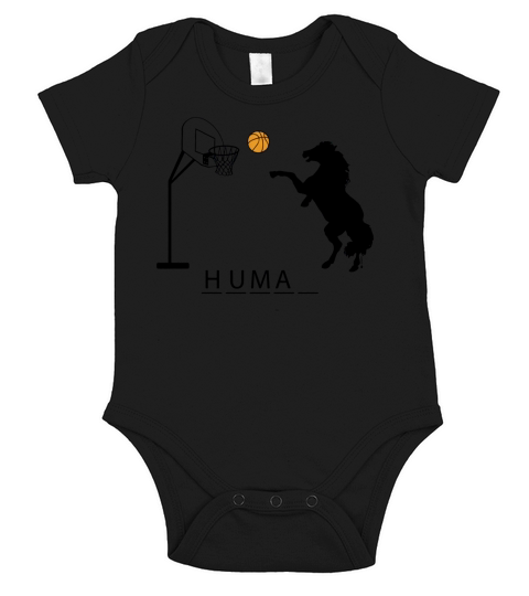 Basketball Horse Playing Human Short Sleeve Baby One-Piece